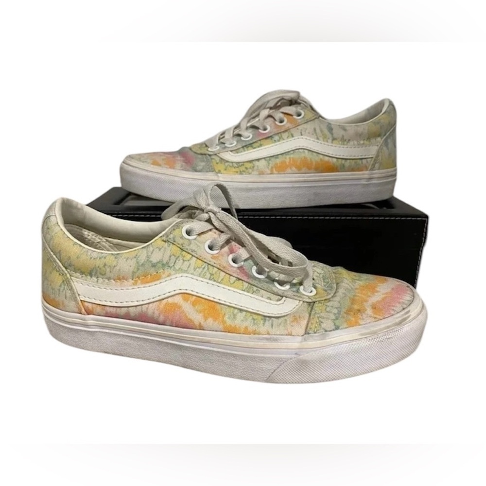 Vans Women's Ward Psychedelic Tie Dye Skate Casual Low Top Sneaker Shoe Size 6.5